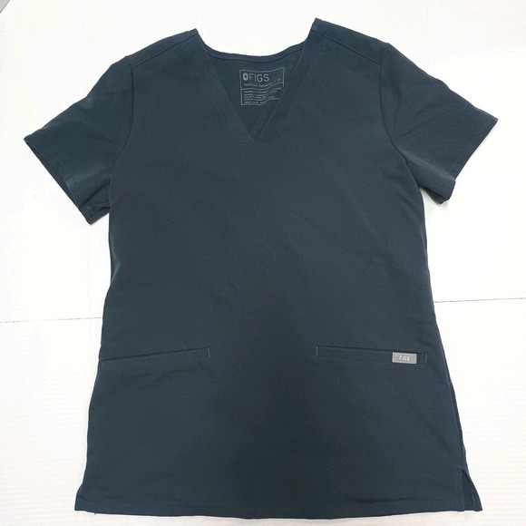 Figs Tops - Figs Blue Grey Scrub Top Technical Collection Size Xs